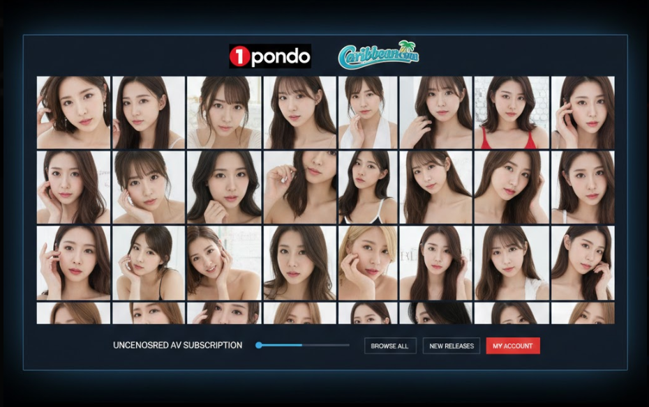 1pondo와 Caribbeancom 로고가 나란히 있는 무삭제AV 구독 페이지 스크린샷 1pondo와 Caribbeancom 로고가 나란히 있는 무삭제AV 구독 페이지 스크린샷