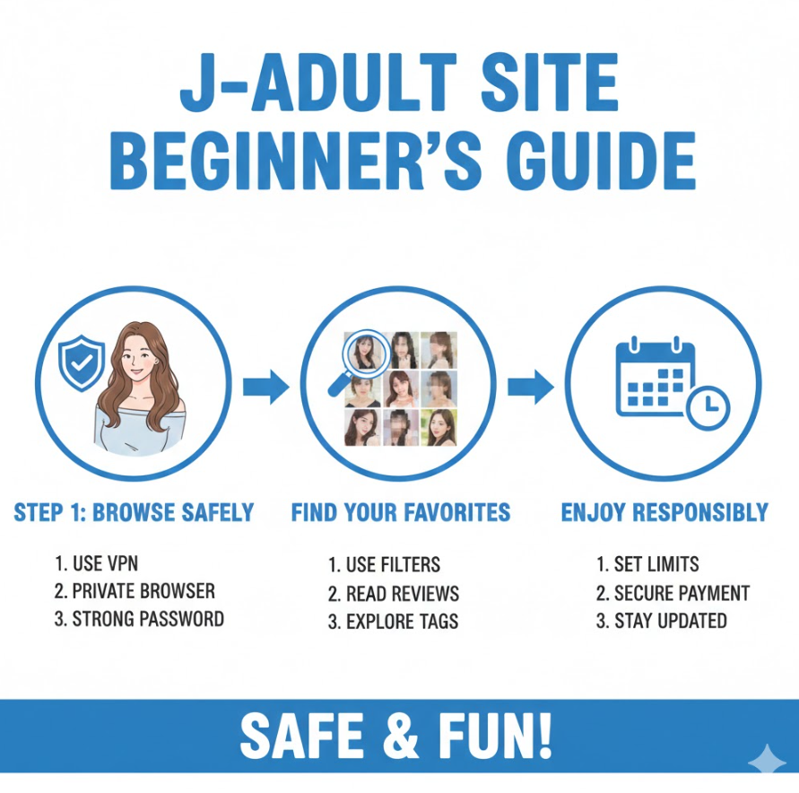 일본성인사이트 초보자 가이드 인포그래픽