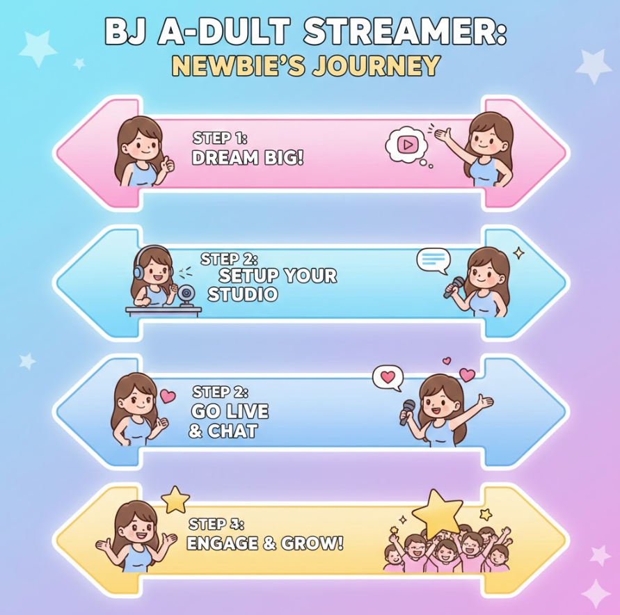 실시간 BJ야동 초보자 로드맵 인포그래픽