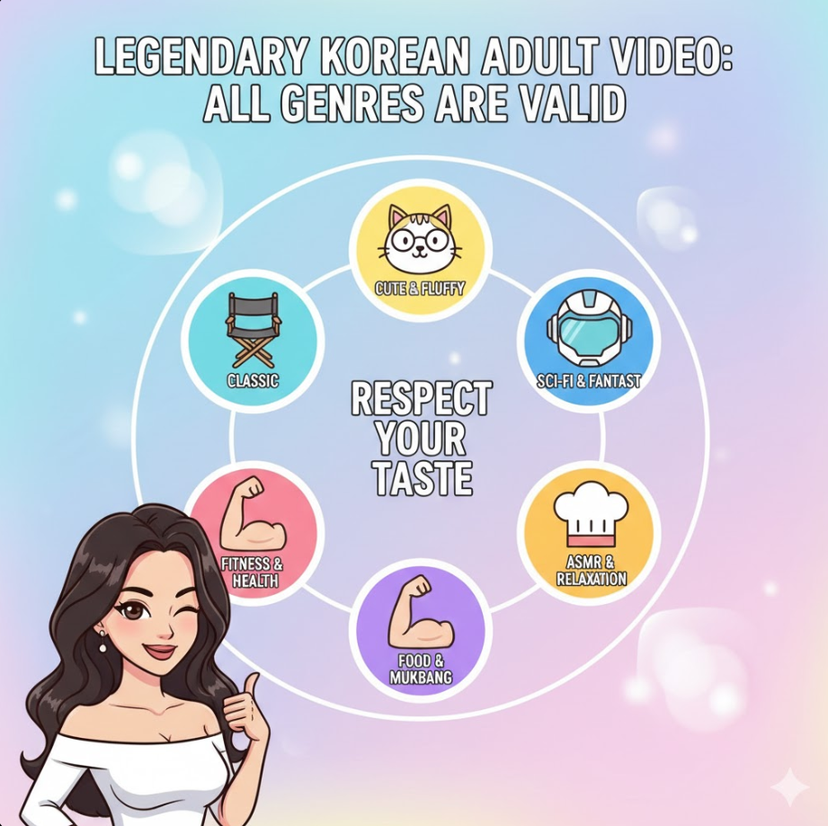 다양한 장르 아이콘이 원형으로 배치되어 있고 중앙에 “취향 존중” 큰 문구가 들어간 밝고 포용적인 디자인입니다. 다양한 장르 아이콘이 원형으로 배치되어 있고 중앙에 “취향 존중” 큰 문구가 들어간 밝고 포용적인 디자인입니다.